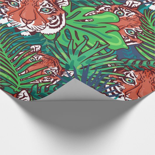 Oerwoud Tiger Wrapping Paper | Vet en exotisch Cadeaupapier (Hoek)