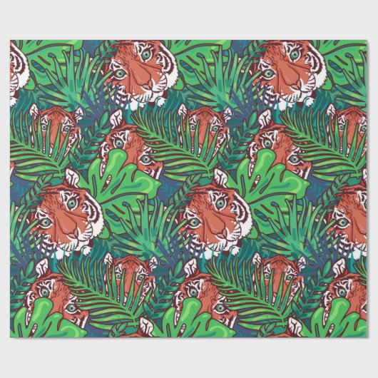 Oerwoud Tiger Wrapping Paper | Vet en exotisch Cadeaupapier (Vlak)