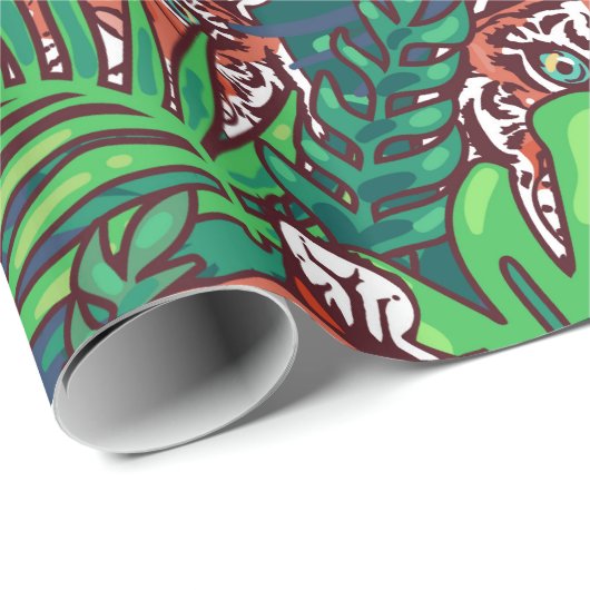 Oerwoud Tiger Wrapping Paper | Vet en exotisch Cadeaupapier (Rol Hoek)