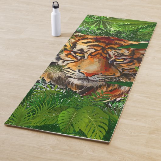 Oerwoud Tiger Yoga Mat | Kleurrijke tijgertekening (In situ)