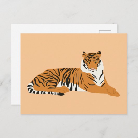 Oerwoud tijger feestdagenkaart (Voorkant / Achterkant)