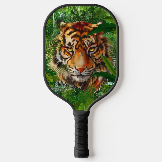 Oerwoud Tijger Hoofd Pickleball Paddle (Voorkant)