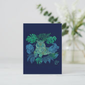 Oerwoud tijgerblauw briefkaart (Staand voorkant)