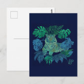 Oerwoud tijgerblauw briefkaart (Voorkant / Achterkant)