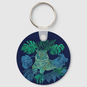 Oerwoud tijgerblauw sleutelhanger
