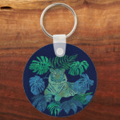 Oerwoud tijgerblauw sleutelhanger (Voorkant)