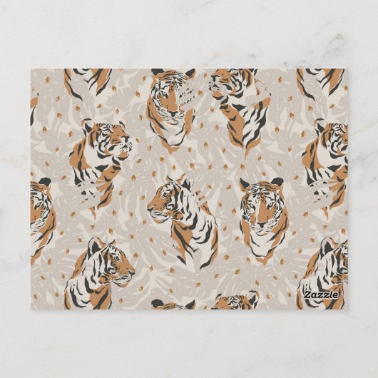 oerwoud tijgerjongen baby shower uitnodigen briefkaart (Achterkant)