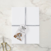 oerwoud tijgerverjaardagskaartje label cadeaulabel (Met Touw)