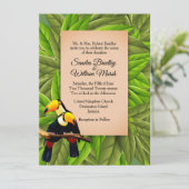 Oerwoud Toucans Weddenschap Kaart (Staand voorkant)