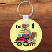 Oerwoud Train 1e Verjaardag T-shirts en geschenken Sleutelhanger (Voorkant)