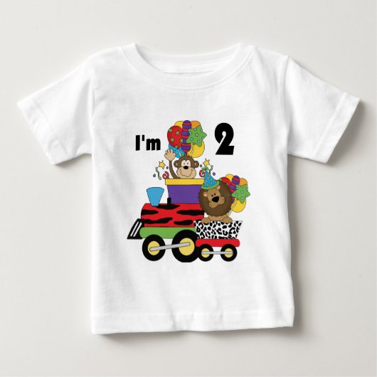 Oerwoud Train 2e Verjaardag T-shirts en geschenken (Voorkant)