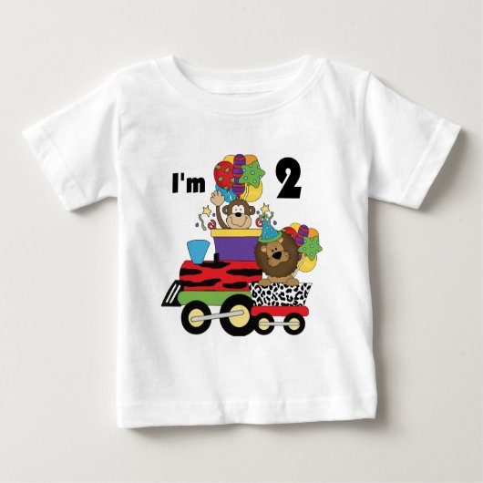 Oerwoud Train 2e Verjaardag T-shirts en geschenken (Voorkant)