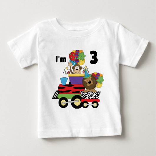 Oerwoud Train 3e Verjaardag Tshirts en geschenken (Voorkant)