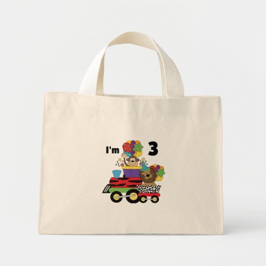 Oerwoud Train 3e Verjaardag Tshirts en geschenken Mini Tote Bag (Voorkant)