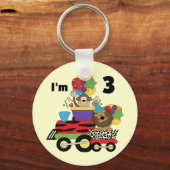 Oerwoud Train 3e Verjaardag Tshirts en geschenken Sleutelhanger (Voorkant)