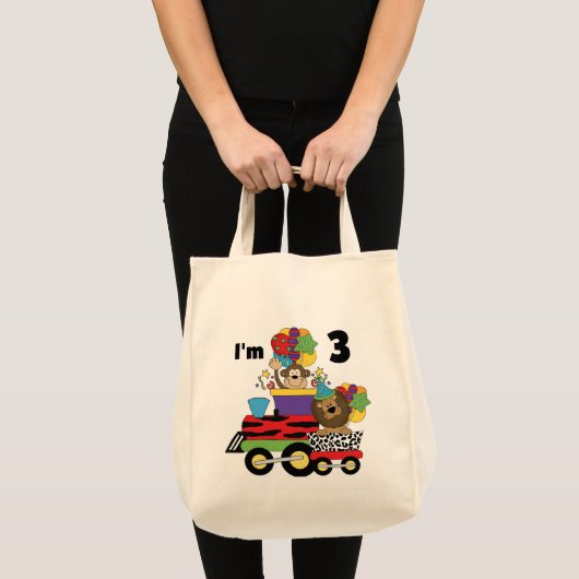Oerwoud Train 3e Verjaardag Tshirts en geschenken Tote Bag (Voorkant (product))