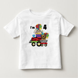 Oerwoud Train 4e Verjaardag Tshirts en geschenken