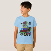 Oerwoud Train 4e Verjaardag Tshirts en geschenken (Voorkant volledig)