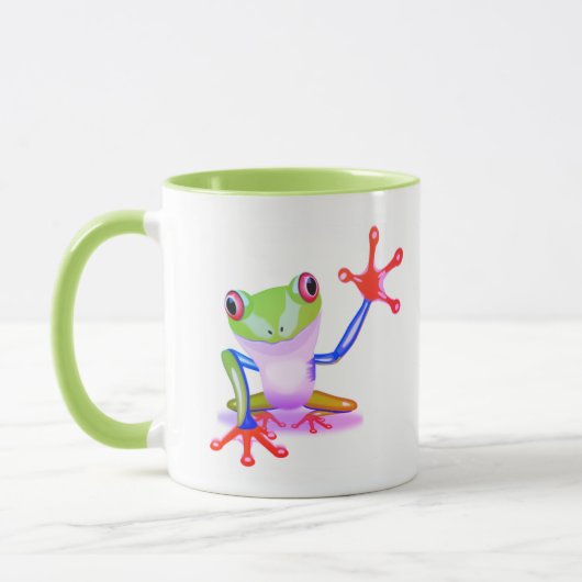 Oerwoud Tree Frog felle kleuren Mok (Links)