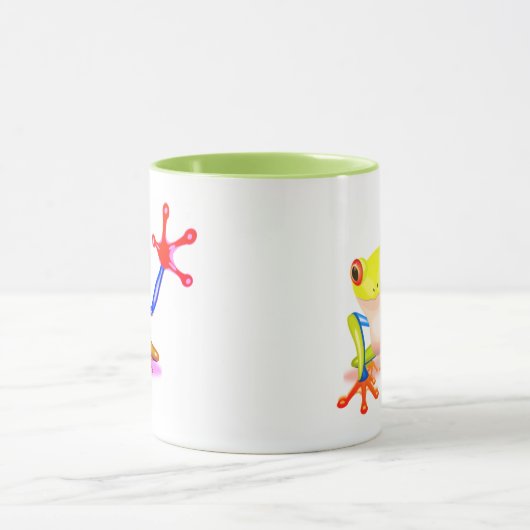 Oerwoud Tree Frog felle kleuren Mok (Midden)