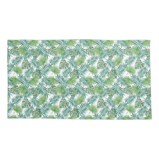 Oerwoud Tropische palmplanken en strips Kussensloop (Achterkant-Links)