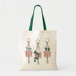 Oerwoud Tropische Planten Macrame Hanger Illustrat Tote Bag