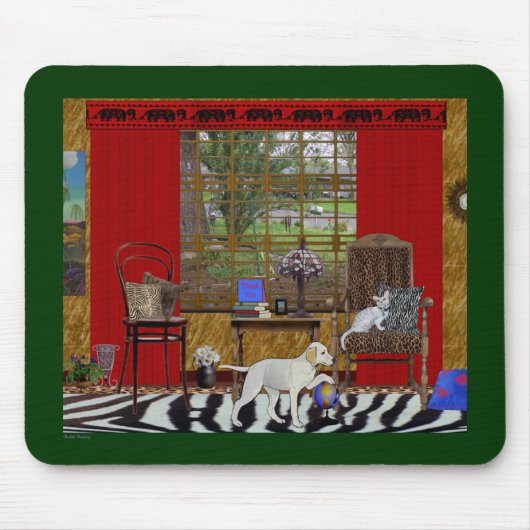 Oerwoud/tuin Dank u Mousepad Muismat (Voorkant)