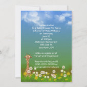 Oerwoud Twin Baby shower Kaart (Achterkant)