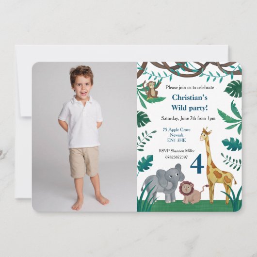 Oerwoud uitnodigingen (Voorkant)