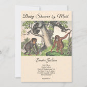 Oerwoud van apen Genderneutraal Baby shower per po Kaart (Voorkant)