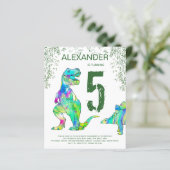 Oerwoud van Dinosaur 5e verjaardag van de Birthday (Staand voorkant)