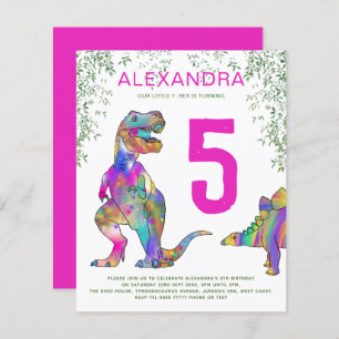 Oerwoud van Dinosaur 5e verjaardag van de roze beg