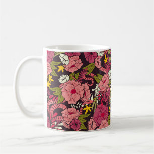 Oerwoud van Floral met een smakerspatroon, tropisc Koffiemok