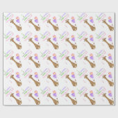 Oerwoud van Giraffe bij runderen Cadeaupapier (Vlak)