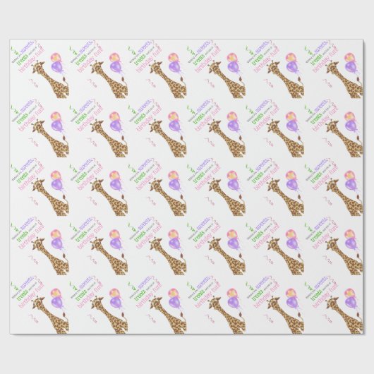 Oerwoud van Giraffe bij runderen Cadeaupapier (Vlak)