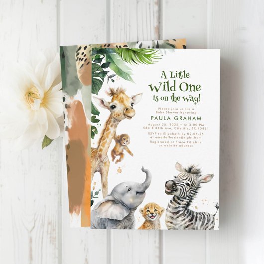 Oerwoud van kleine dieren Safari Wild Cute Baby sh Kaart