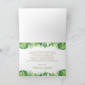 Oerwoud van Lion Cub Tropical Greenery  Bedankkaart (Binnen)