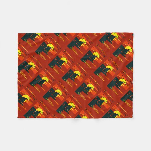 oerwoud van notre dame fleece deken (Voorkant (Horizontaal))