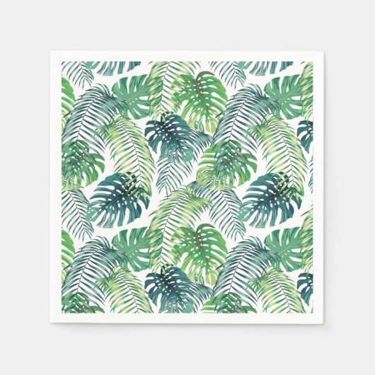 Oerwoud van Palms Design Paper Napkins Servet (Voorkant)