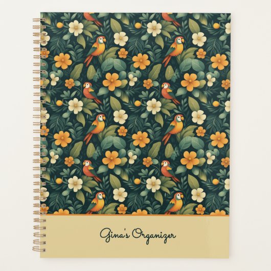 Oerwoud van papegaai planner (Voorkant)