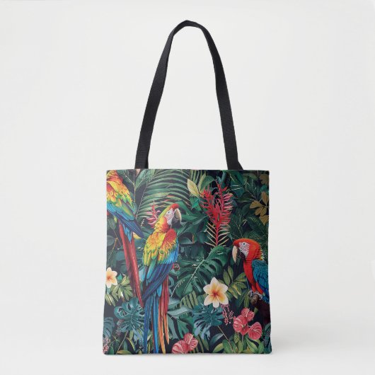 Oerwoud van papegaai tote bag (Voorkant)