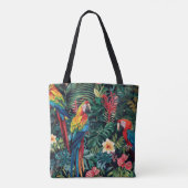 Oerwoud van papegaai tote bag (Achterkant)