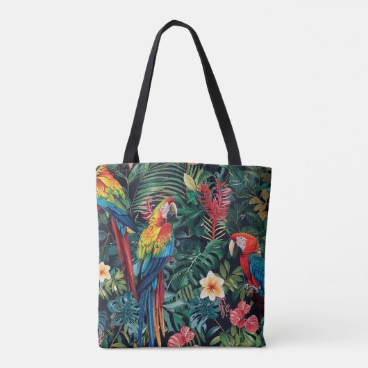 Oerwoud van papegaai tote bag (Achterkant)