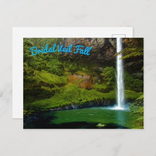 Oerwoud van regenwoud Waterval Briefkaart (Voorkant / Achterkant)