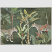 Oerwoud van Tropische Floral-Leopard Tissuepapier (Voorkant)