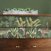 Oerwoud van Tropische Floral-Leopard Tissuepapier