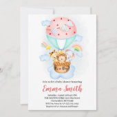 Oerwoud van warme luchtballon Baby shower Kaart (Voorkant)