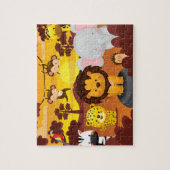 Oerwoud van wilde dieren Kinder puzzel (Verticaal)