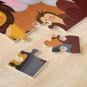 Oerwoud van wilde dieren Kinder puzzel Legpuzzel (Zijkant)