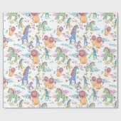 oerwoud van zoet safari - cadeautje cadeaupapier (Vlak)